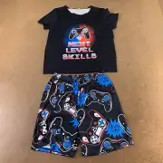 Cgllkn Boys US Size 12 Black Next Level Gamer Graphic 2 Piece Shorts Set New