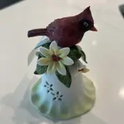 4 inch hand painted Ceramic Bird Hand Bell