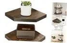 Corner Shelf, Floating Wall Mount Display Shelves for Living Room Bathroom
