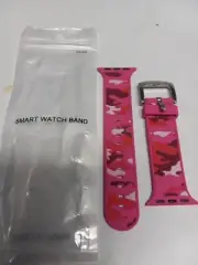 38MM Apple Watch Band Strap Digital pink Camouflage Camo Rubber Iwatch Smart