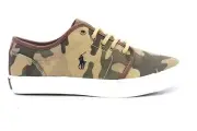 POLO RALPH LAUREN 991336J ETHAN LOW Jr's (M) Tan Camo Canvas Lifestyle Shoes