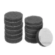 12pcs Scrubber Scouring Pads 1200 Grits 3 Inch Drill Power Brush, Light Grey