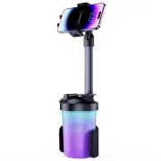 2-in-1 Car Phone Holder Cup Holder Aluminum, 360° Swivel Car Phone Holder Cup...
