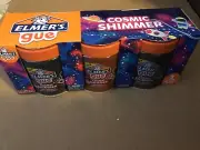 Elmer’s Gue Premade Slime Cosmic Shimmer Glitter Stardust Galaxy Magma 3PK Jars