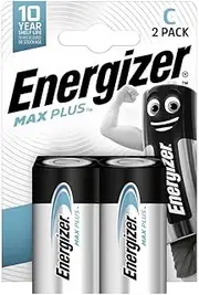 Energizer MaxPlus C Size Alkaline Batteries - Pack of 2