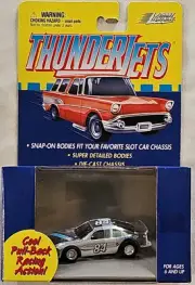 Johnny Lightning Thunderjets 90s Stock Car Pull-Back Racing Car #84 Chrome
