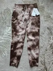 NWT Lululemon Warm Down Jogger Rose Pink Brown Tie Dye Size 6