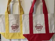 Trader Joe’s Mini Canvas Tote Bag Red OR Yellow