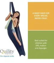 Quility Indoor Hammock Therapy Swing Up To 77lbs Dark Blue