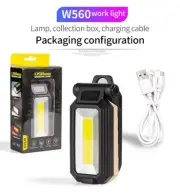 COB Magnetic Work Light Adjustable Folding Strong LED Searchlight Flashlight Wat