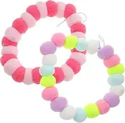 Totority 2Pcs Pet Cat Dog Collar with Plush Ball Design Elastic Necklaces for Birthday Parties Festival Dress Up and Everyday Wear Adorable and Easy to Clean