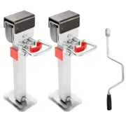 OZNALA 2PCS 470mm Corner Legs Drop Down W/Handle Steel Base 1200LBS Caravan Stabilizer