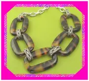 BRIGHTON DESERT SKY Silver Tortoise Brown Resin NECKLACE NWtag $84 50%