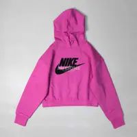 在飛比找蝦皮購物優惠-[歐鉉]NIKE NSW 魔鬼氈 布章 刷毛 短版 連帽 帽