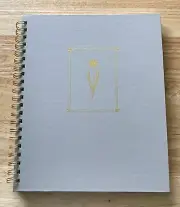 Martha Stewart GOLD FLOWER Deluxe Spiral Notebook (MS101X) Cottagecore NEW!!