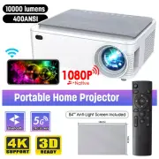 WiFi Bluetooth Android Projector 10000L Native 1080P 4K HDMI Fr Laptop/PC/TV/PS5
