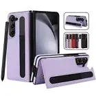 For Samsung Galaxy Z Fold 3 4 5 6 PU Leather Card Stand Phone Case with Pen Slot
