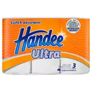 HANDEE PAPER TOWEL WHITE 3PK