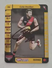 CALE HOOKER ESSENDON BOMBERS AFL SIGNED TEAMCOACH CARD FOOTBALL POWER SELECT