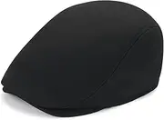 [American Trends] Newsboy Flat Cap Hats for Men - Vintage Ivy Cabbie Driving Fitted Cap
