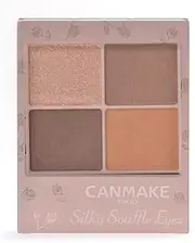Canmake M01 Silky Flare Eyes (Matte Type), Sienna Wood Eyeshadow, Matte Eyeshadow, 4 Colors x 1