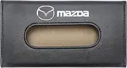 RAHALOY Car Tissue Holder, Car Hanging Tissue Holder,PU Leather Car Tissue Holder Visor, Car Interior,Easy to Use,Suitable for Universal Cars,AUTO Accessory (Black, for Mazda)
