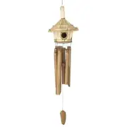 Round Tiki Hut Bamboo Wind Chime 22 Inch New