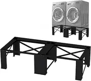 Matalde 2 Pack Washer Dryer Pedestals 29" - Laundry Pedestal for Washer and Dryer Stand, Steel Washing Machine Stand Raiser Set, Compatible with Most 4.8-5.3 cu. ft. Capacity Washer Black