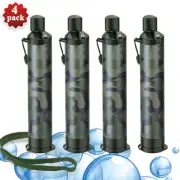 Personal Camping Water Filter Straw,Camo Outdoor Drinking Water Purifier,4pack