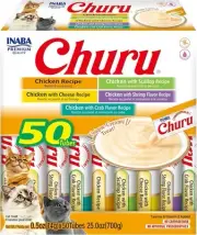 Inaba Churu Puree Lickable Cat Treats Chicken Variety Box 50 x 14g
