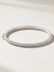 [Carolina Bucci] Carolina Bucci - Florentine 18-karat White Gold Bangle - M M Gold