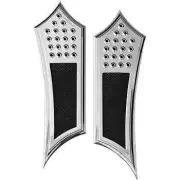 Accutronix Chrome w Rubber Fr Floorboard for Heritage Springer 97-03