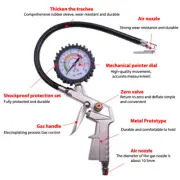 Auto Tire Pressure Gauge Pressure Gun Type Air Inflator Pump Tire Repair T NM