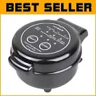 Automatic Small Fried Egg Maker with Non-Stick Surface - Black Aluminum Design