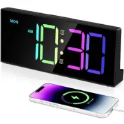 Loud Alarm Clock for Heavy Sleepers, Digital Clocks with Adjustable Volume Br...