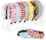 Suneerplay Headband Holder, Clear Headband Organizer, Acrylic Hair Hoop Display Stand, Hairband Rack Holder, Headband Storage Holder for Women and Girls