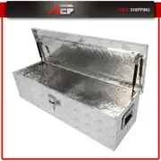39"X13"X10" TRAILER STORAGE SILVER ALUMINUM PICKUP TRUCK TRUNK BED TOOL BOX