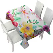 Lovely Modest Painting Colorful Flowers Tablecloth