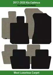 Lloyd Luxe Front & Rear Row Carpet Mats for 2017-2020 Kia Cadenza (for: Kia)