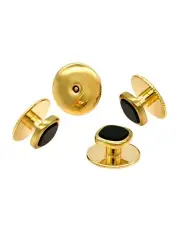 [Cudworth] Cushion Screw Shirt Stud Set of 4 in Gold/Black
