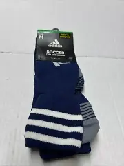 Adidas Soccer Copa Zone Cushion Climalite Socks Unisex SZ MED Blue/Gray/White