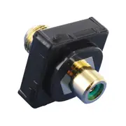 Green RCA to F-Type Plug suits Black Clipsal Wall Plate Wallplate DIY