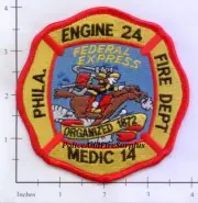 Pennsylvania - Philadelphia Engine 24 Medic 14 PA Fire Dept Patch Federal Xpress