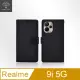 Metal-Slim Realme 9i 5G 布紋撞色前扣磁吸TPU站立皮套