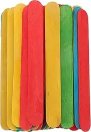 50pcs Jumbo Craft Sticks Thick Popsicle Sticks for Boys and Girls DIY Wide Ice Cream Sticks Bulk Multi-