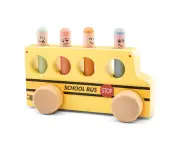 New Classic Toys Kids/Children Pop Up Wooden School Bus Educational Toy 24M+