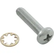 Screw, Zodiac Polaris 3900, Front Axle, w/Washer, 10-32 x 7/8" : 48-045