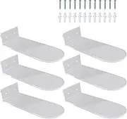 Grcfumo 6Pcs 7.9in Length Floating Shoe Shelves, Floating Shoe Display Shelves, Clear Sneaker Shelves Storage for Shoes Shoe Collection (Transparent)