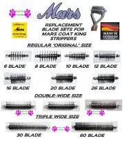REPLACEMENT BLADE SETS For MARS COAT KING STRIPPER STRIPPING Tool Comb Rake