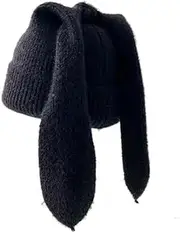 [YEKEYI] Long Ears Funny Hat Knit Beanie Hats Cute Bunny Winter Cap Warm Knit Rabbit Skull Cap